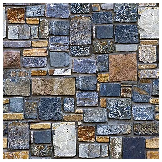 YWLINK 3D Brick Stone RúStico Autoadhesivo Etiqueta De La Pared DecoracióN para El Hogar