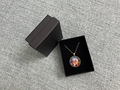 Bijoux collier cadeau Archange Michel chaîne ajustable avec boîte - 4