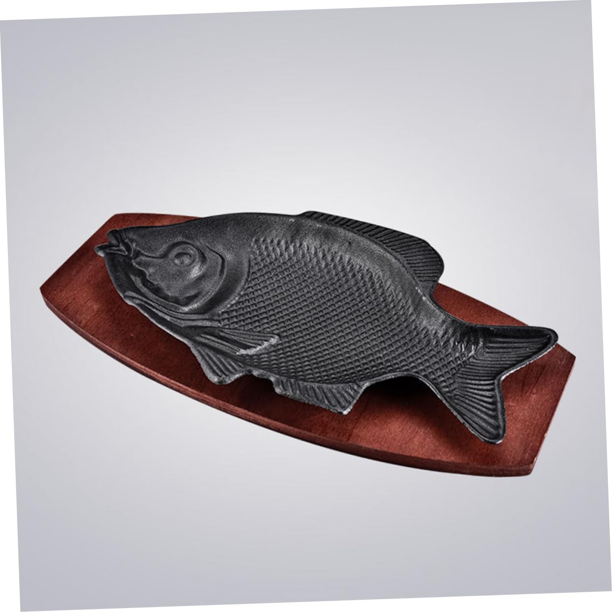 Alipis Plato De Pescado Parrilla De Hierro Bandeja para Cocinar Pescado para Barbacoas Familiares Plato Decorativo para Servir Comida