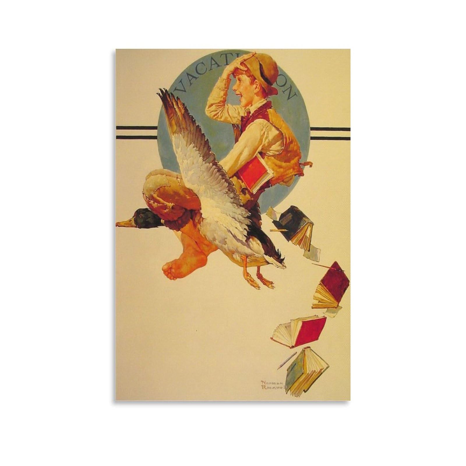ノーマンロックウェルVacation is Over 美品(かなりいい状態です) Amazon.co.jp: Norman Rockwell ノーマン・ロックウェル 絵画