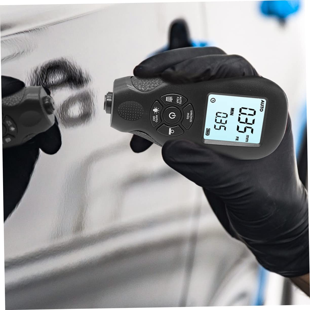 2pièces Jauge De Mesure Épaisseur De Peinture Automobile Testeur Digital Précis Pour Revêtement Outil De Contrôle De Qualité Affichage Haute Définition Résistant Sans Pile