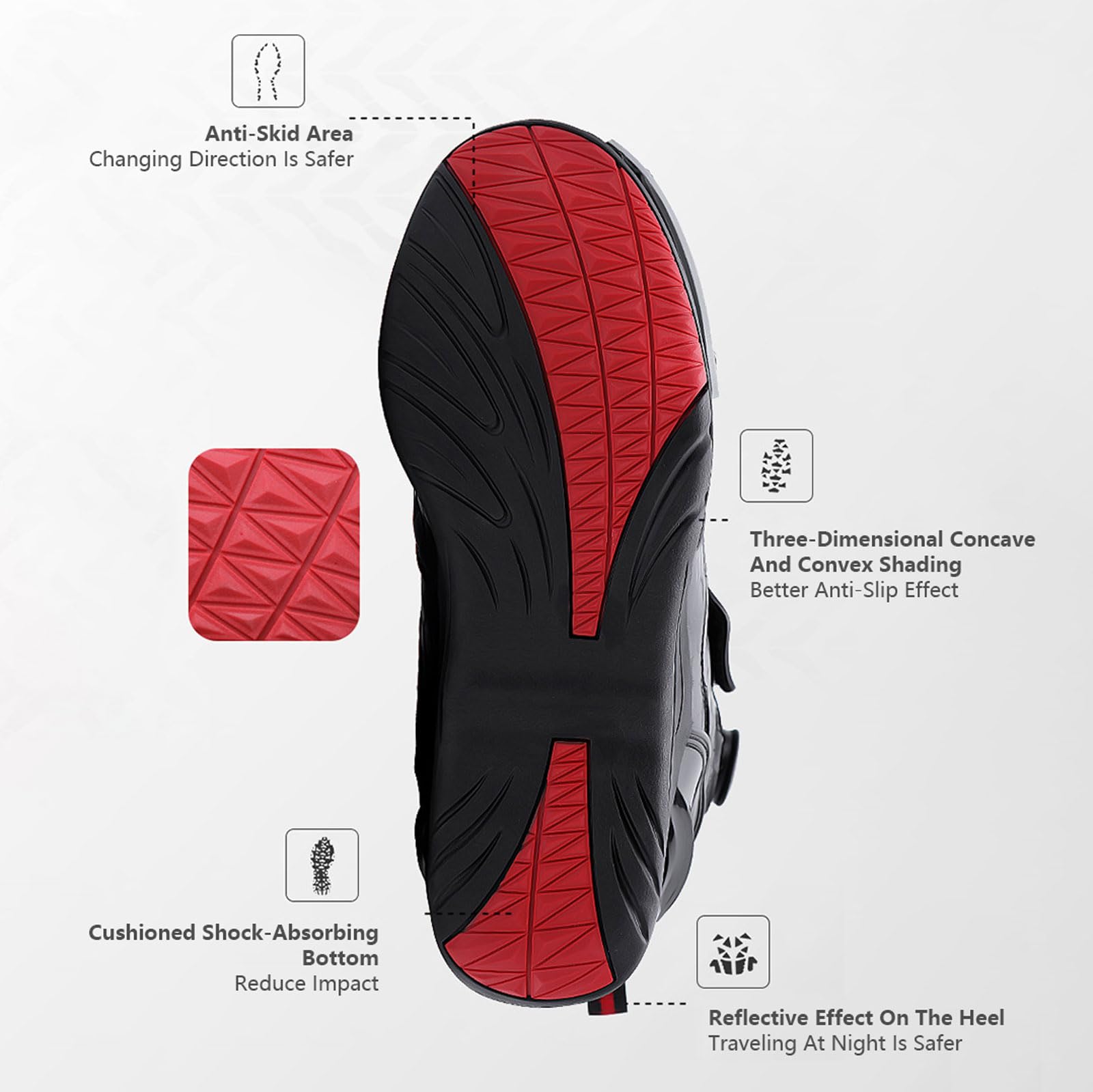 Stivali da Moto Corazzati Stivali Sportivi da Corsa Touring Stivali Moto Turismo Protezione Comfort Traspirante Adulto