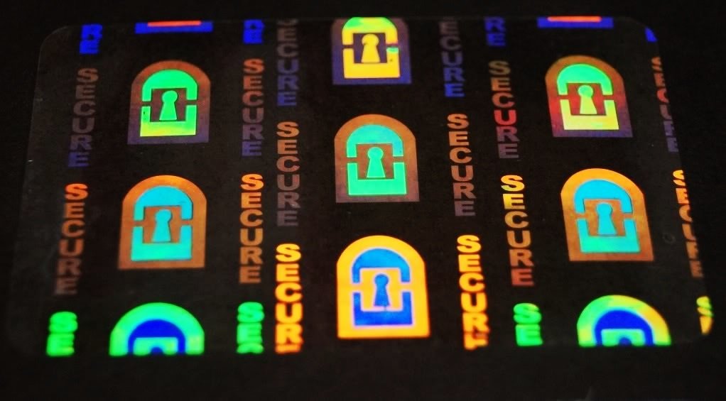 Platinum ID Cards 50 Hologram Locked and Secure Self Stick ID Overlays, Thin .05 Mil