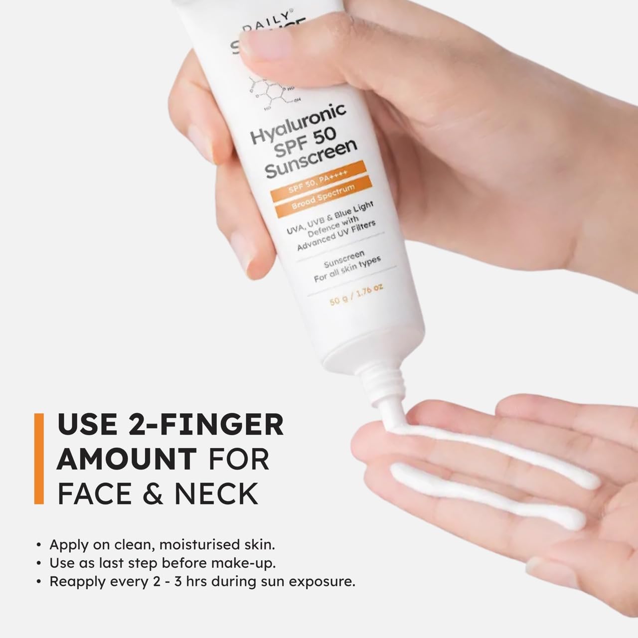 Hyaluronic SPF 50 Sunscreen - No White Cast! -6