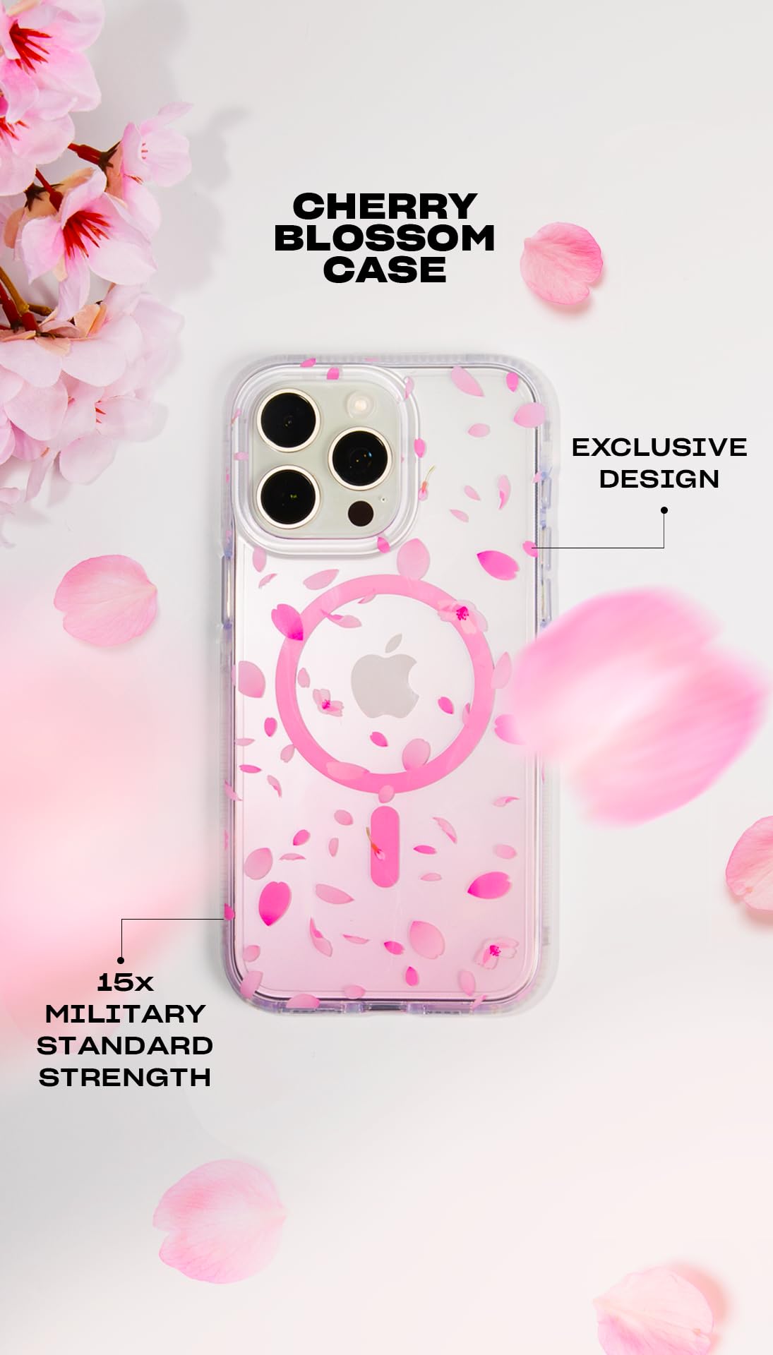 Custodia Trasparente con Placcatura Glitter Gradiente Per iPhone 15