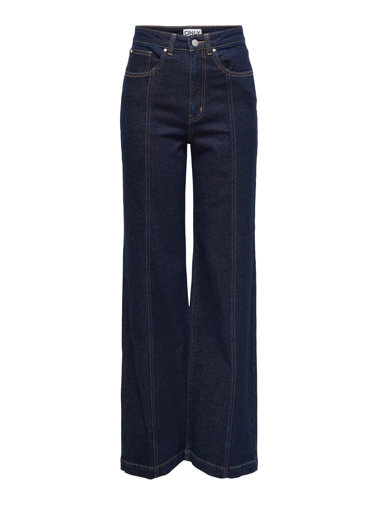 ONLY ONLHOPE Female Wide Cut Jeans Very High Waist Wide Leg Cut Jeans, Dark Denim Blue, 28W x 30L