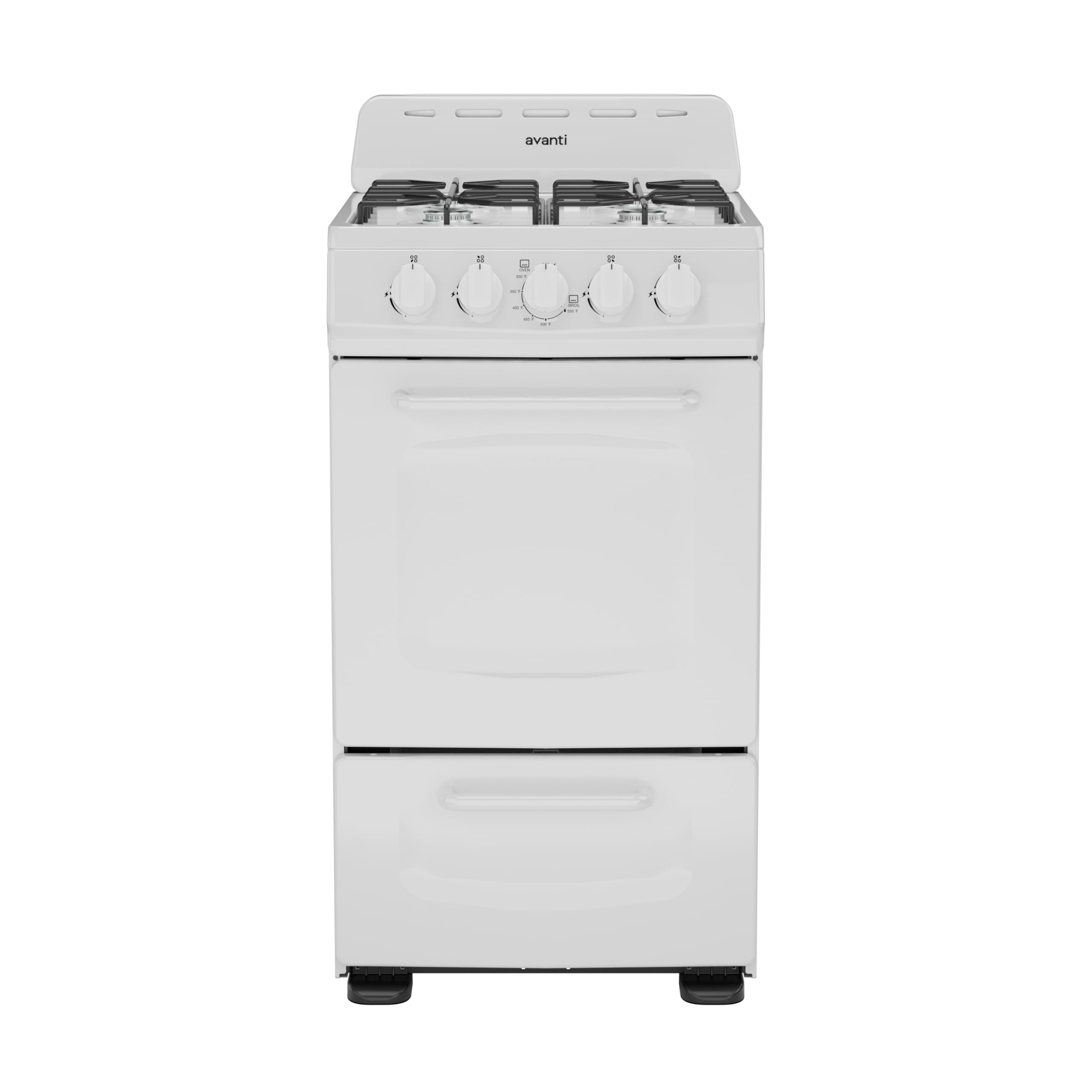 Avanti Gas Range Oven, Compact Freestanding Design