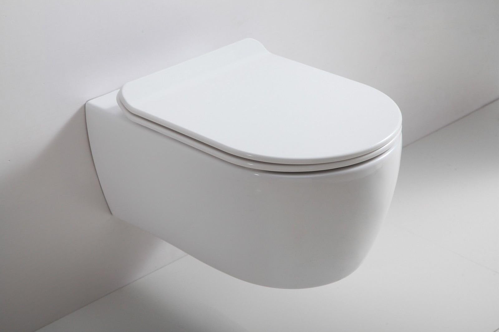 Hansvit Stein Rimless Toilet and Seat 545 mm, White