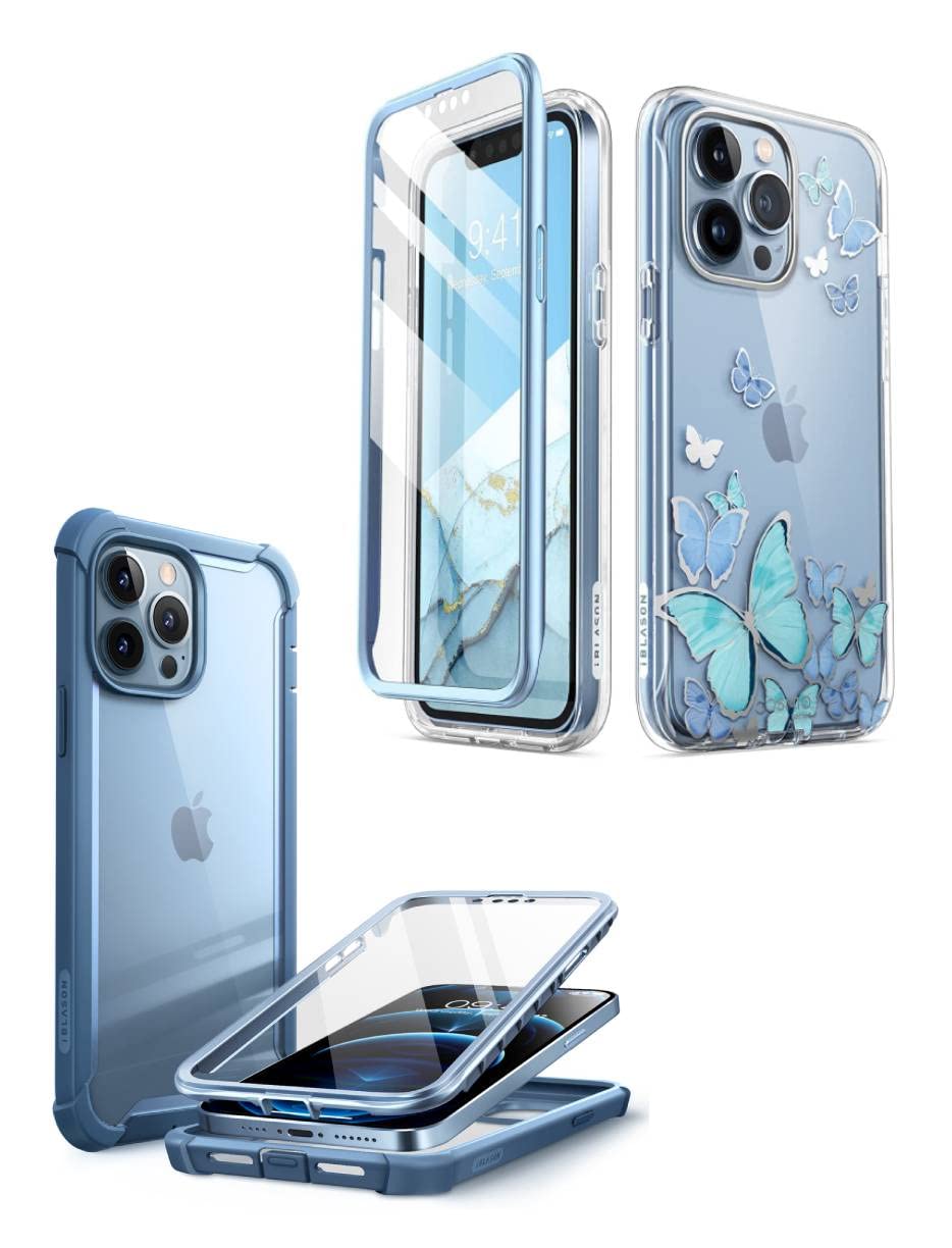 i-Blason Cosmo & Ares Designed for iPhone 13 Pro max Case (Blue)