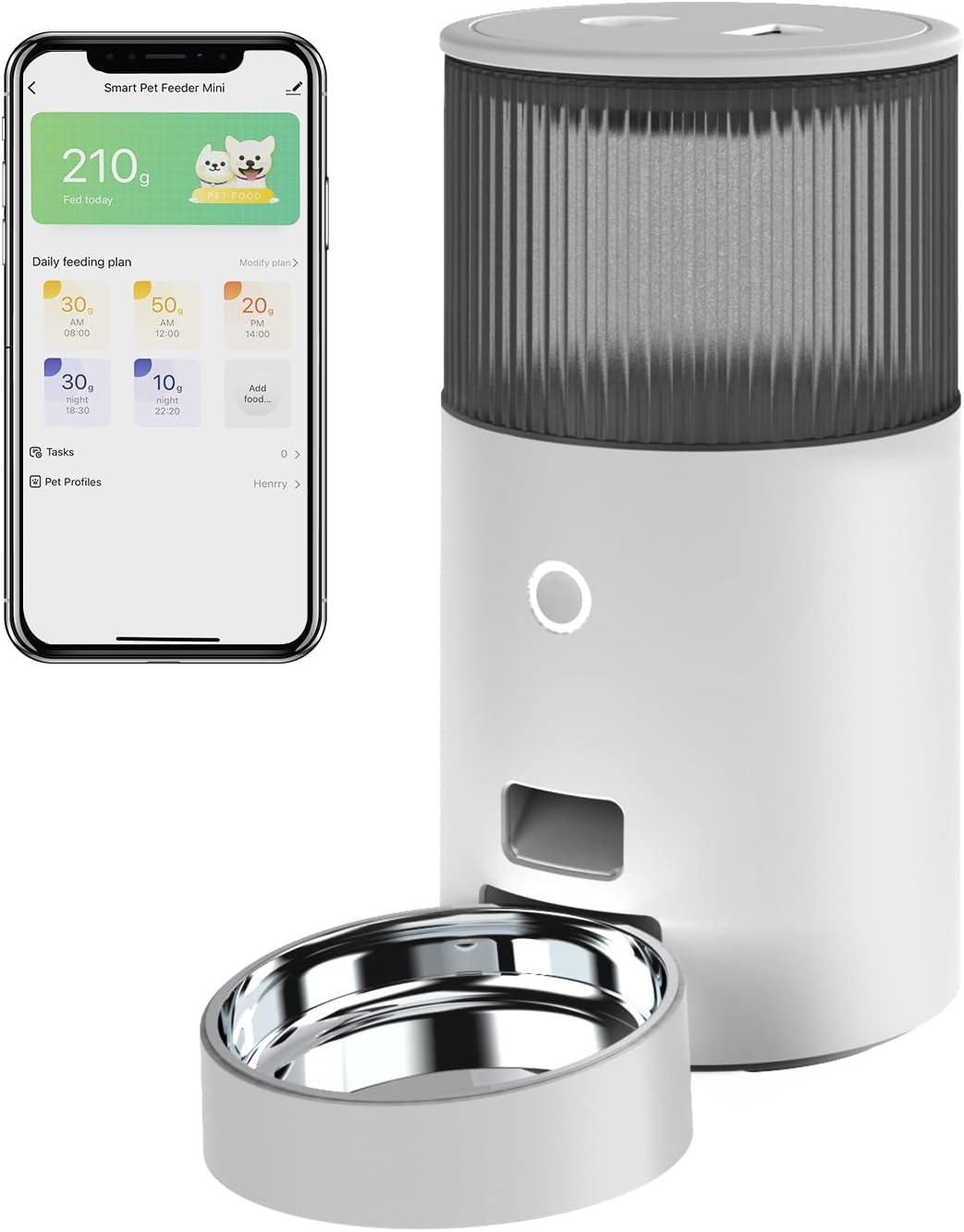 Pettycare Automatic Cat Feeders, 2.4G WiFi Smart Pet Feeder with APP Control, 2.5L Pet Food Dispenser with Food Shortage Sensor and…