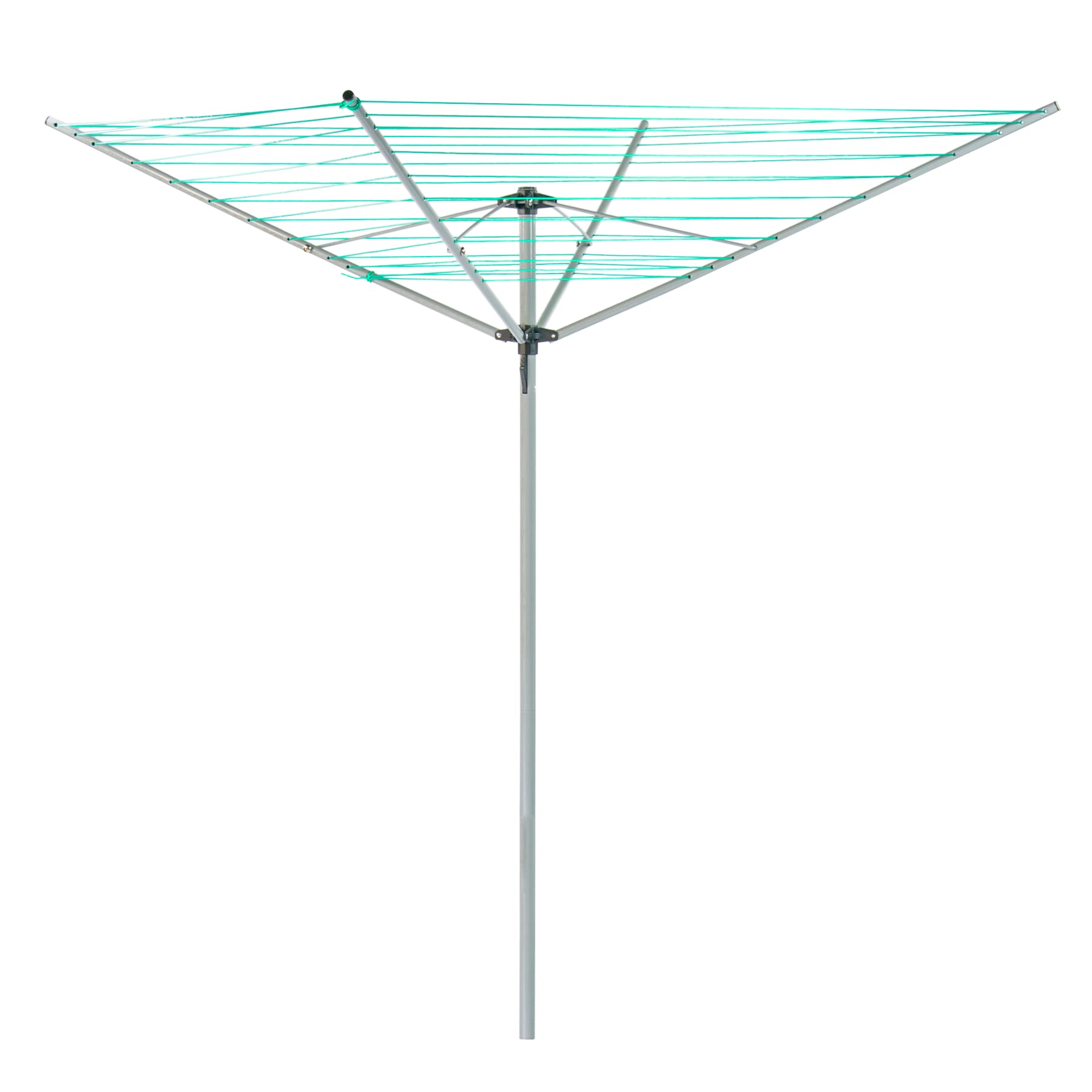 Kct Multiple 4 Arm Outdoor Rotary Washing Line Clothes Airer With Protective Cover - 40M Drying Area