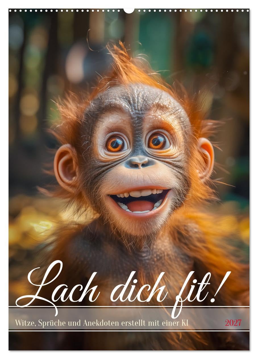 CALVENDO - Lach Dich fit ! (Wandkalender 2027 DIN A2 hoch), Monatskalender: Egal, ob Sie einen stressigen Tag im Büro haben oder einfach nur Ihre tägliche Dosis Humor genießen möchten – dieser Kalende