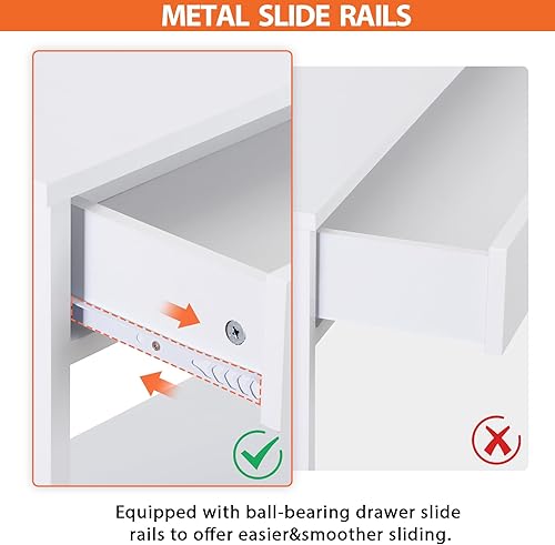 Miniatura 6 de Nouva Mesa consola de 3 niveles, mesa de entrada de 40 pulgadas con 1 cajón, mesa de pared estrecha y larga, mesas de sofá con almacenamiento para