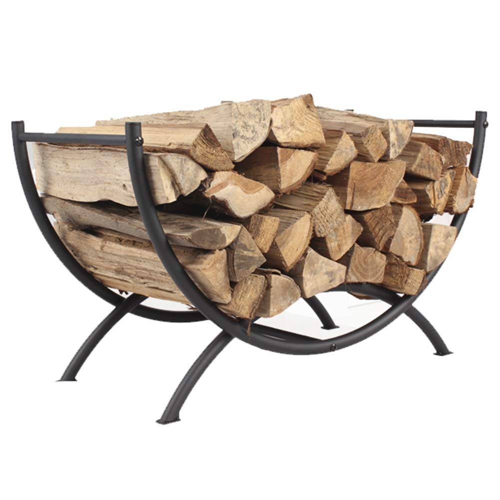 Porte-bûches empilable en fer forgé, râtelier à bois résistant pour foyer de jardin