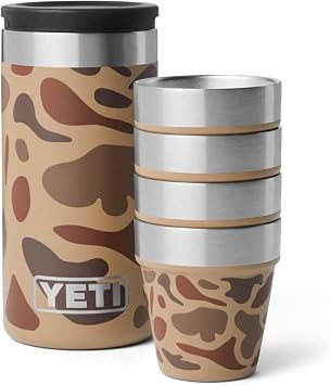 YETI Wet Land Camo Shot Glasses with Carrying Case, Set of 4