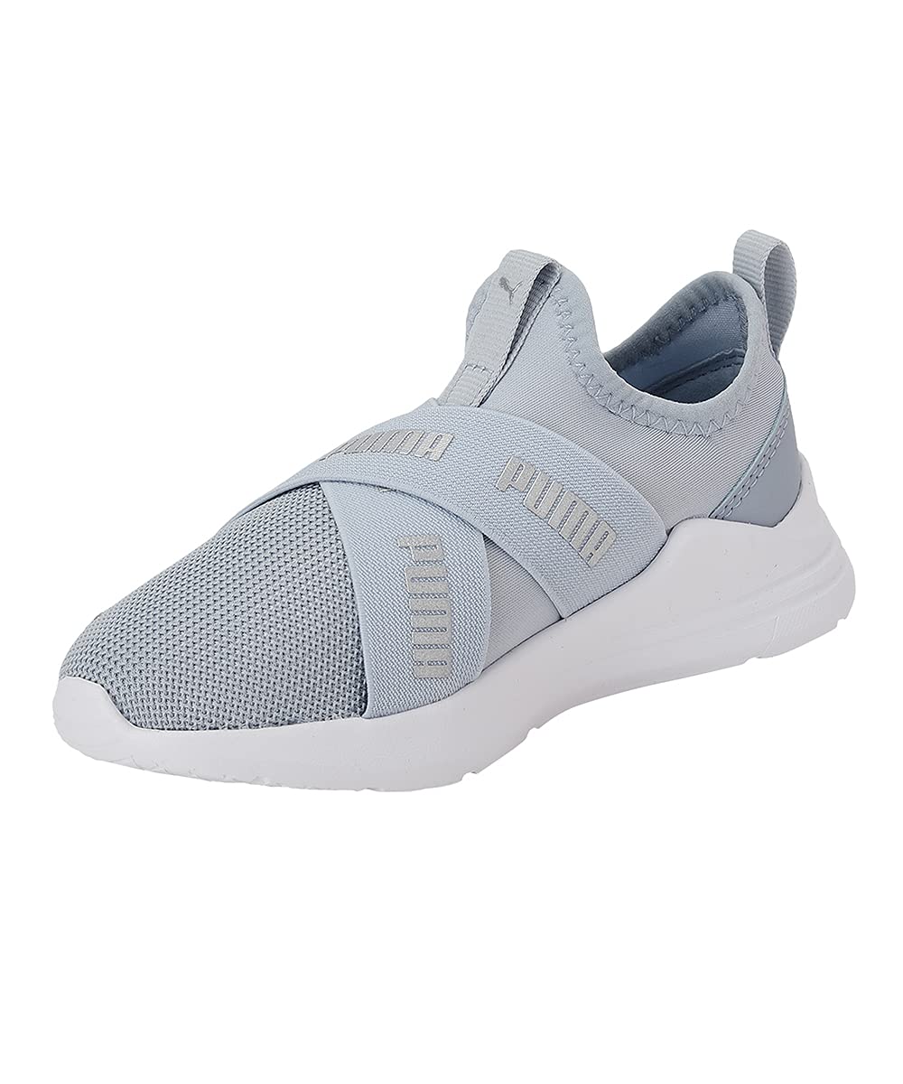 Puma unisex-child Wired Run Slip On PS Blue Fog-Puma Silver Sneaker - 12 UK (38199401) (B09CH5LD9K) Amazon Price History, Amazon Price Tracker