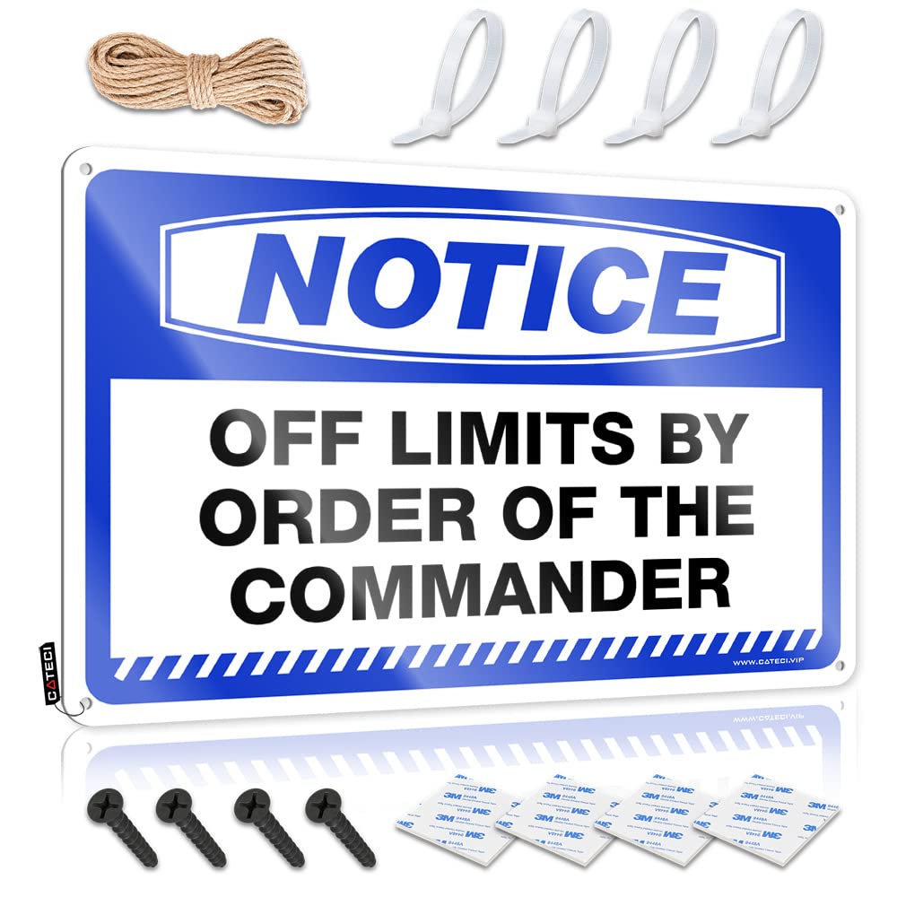 Tapestry Poster Rustic Best | Notice Off Limits By Order Of The Commander Optical Illusion Metal Wall Decor For Layered Home(30X40CM)