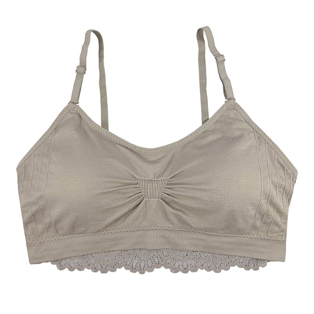 CoobieSeamless Lace Back Scoopneck Bra, Driftwood,One Size