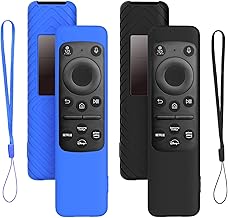 2 Pieces Anti-Shock Silicone Case for Samsung TM2360E/BN59-01432A/BN59-01432J - Protective Cover with Accented Design (Black + Royal Blue) | Accessories for Samsung Smart TV