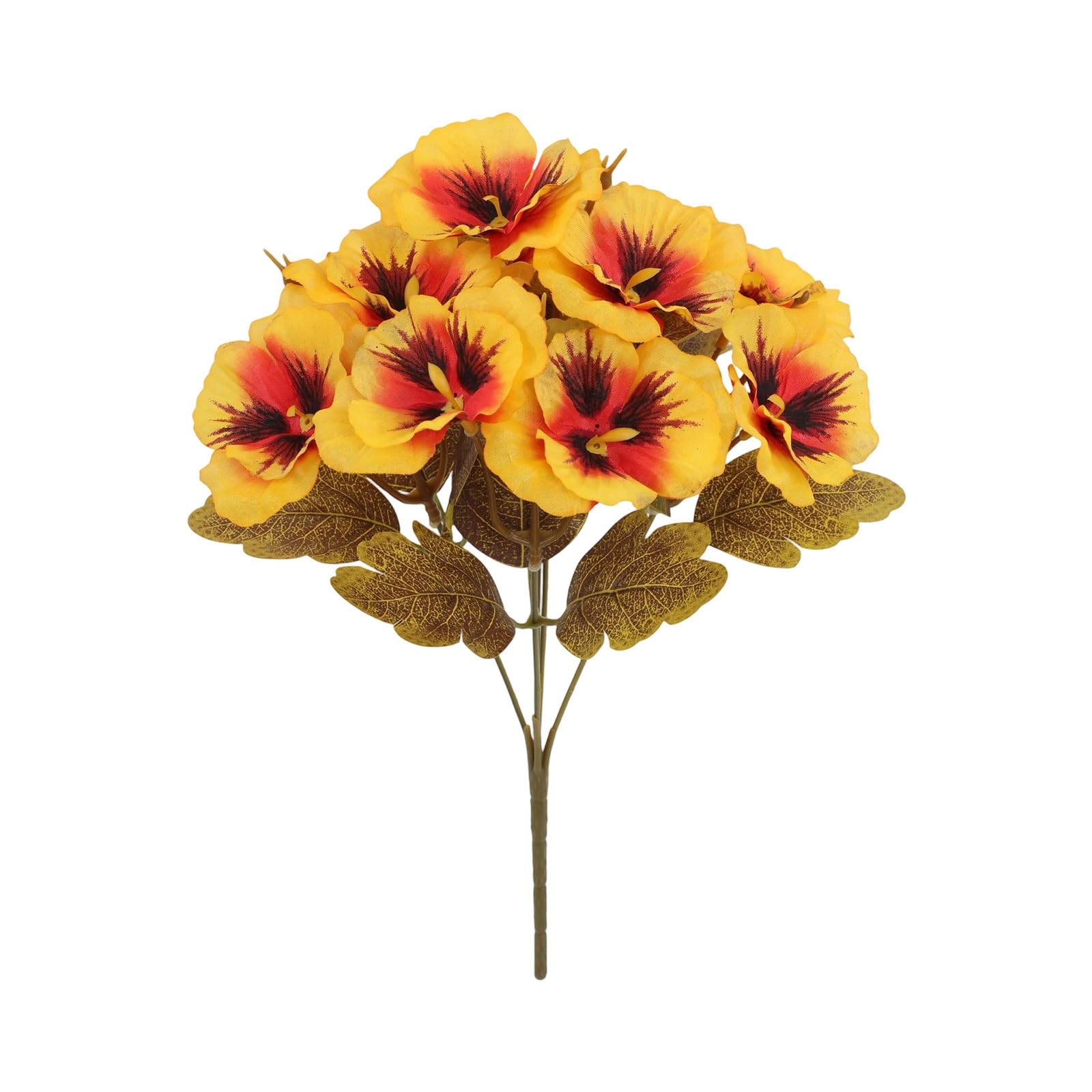 ZWWAAZHF Colorful Artificial Pansies Blooms Wrinkles Resistant Silk Materials Floral Perfect for Bookshelf or Mantels Realistic Silk Floral Arrangements
