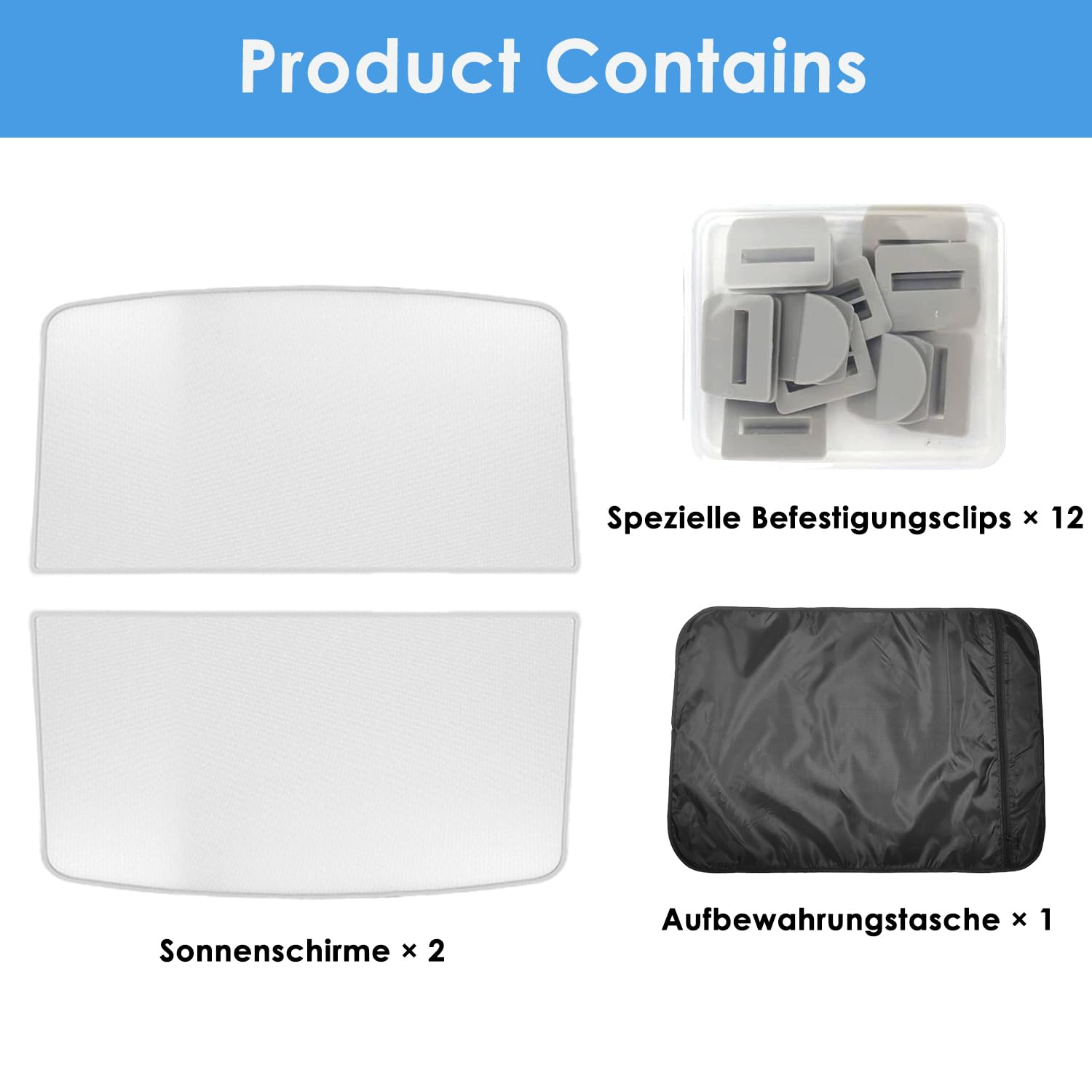 Parasole per Tetto Panoramico per Tesla Model Y, Parasole Tetto Juniper Set 2, Struttura Isolante a 8 Strati in Nanomateriali, Tettoia Model Y 2025 Protezione UV, Cerchi in Acciaio Rinforzato