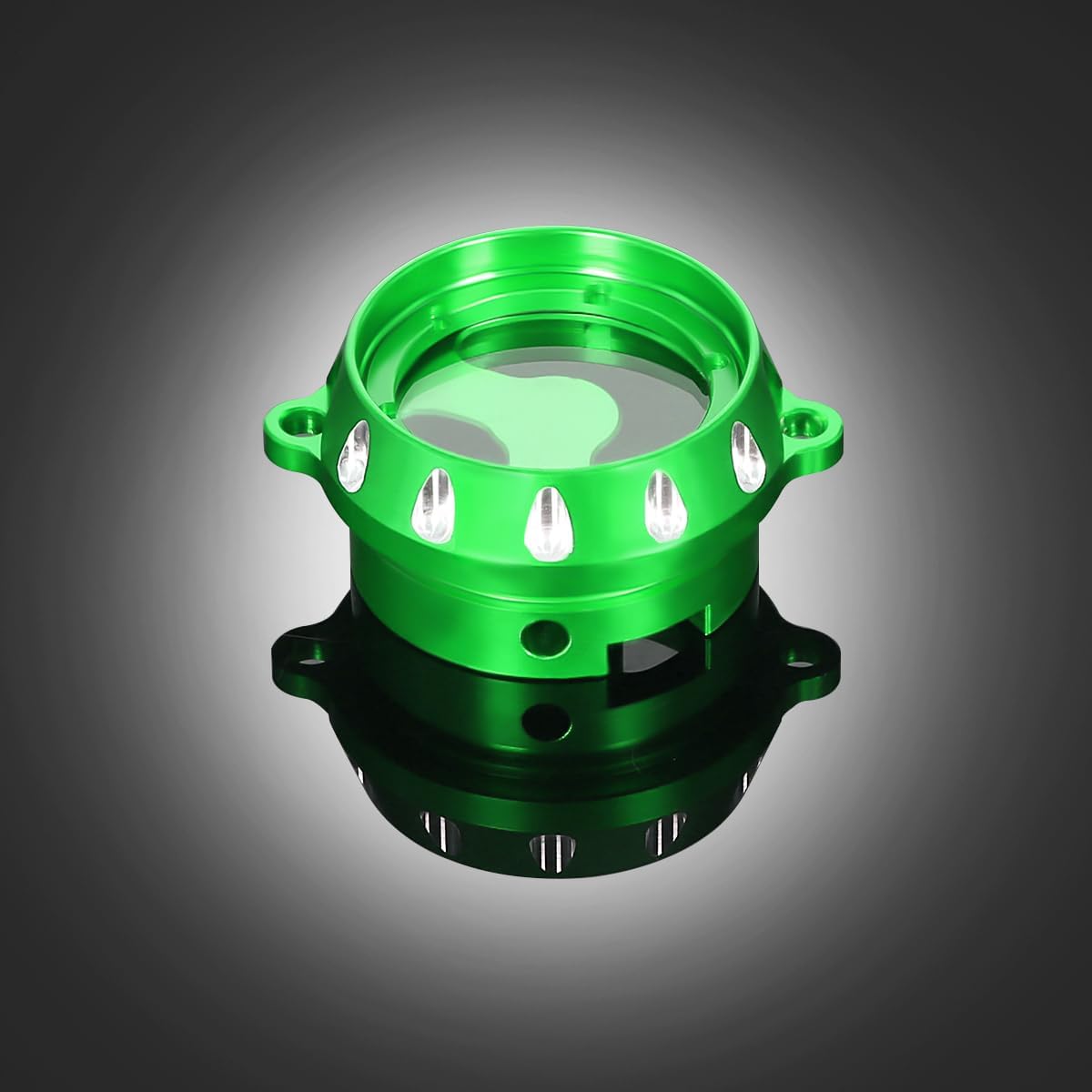 KLR 650 Motorcycle Perspective Oil Filter Cover Cap CNC Aluminum Compatible With KLR650 1987-2025 Green 3D Carving
