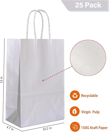 Miniatura 119 de Azowa - Bolsas de papel de estraza con asas para cosas para fiestas, para llevar regalos también