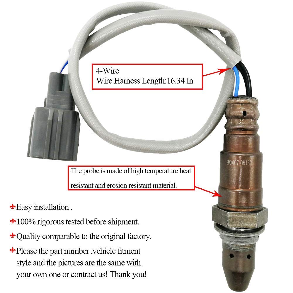 4-Wire Upstream Air Fuel Ratio O2 Sensore di ossigeno misura per 2013-2016 Tacoma 2.7L L4 89467-04080 8946704080