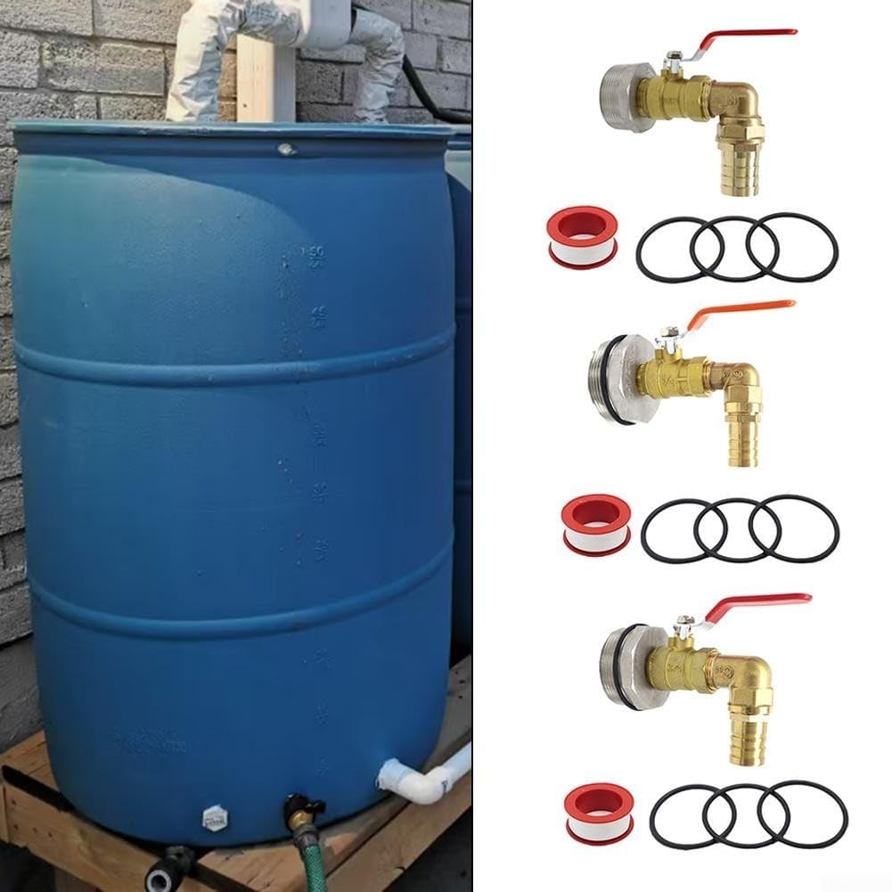 Edelstahl-Ersatzventil für 200 l für Ölfässer mit auslaufsicherem Auslaufhahn, geeignet für Öl- und Wasserflüssigkeitsdosierung (25 mm)