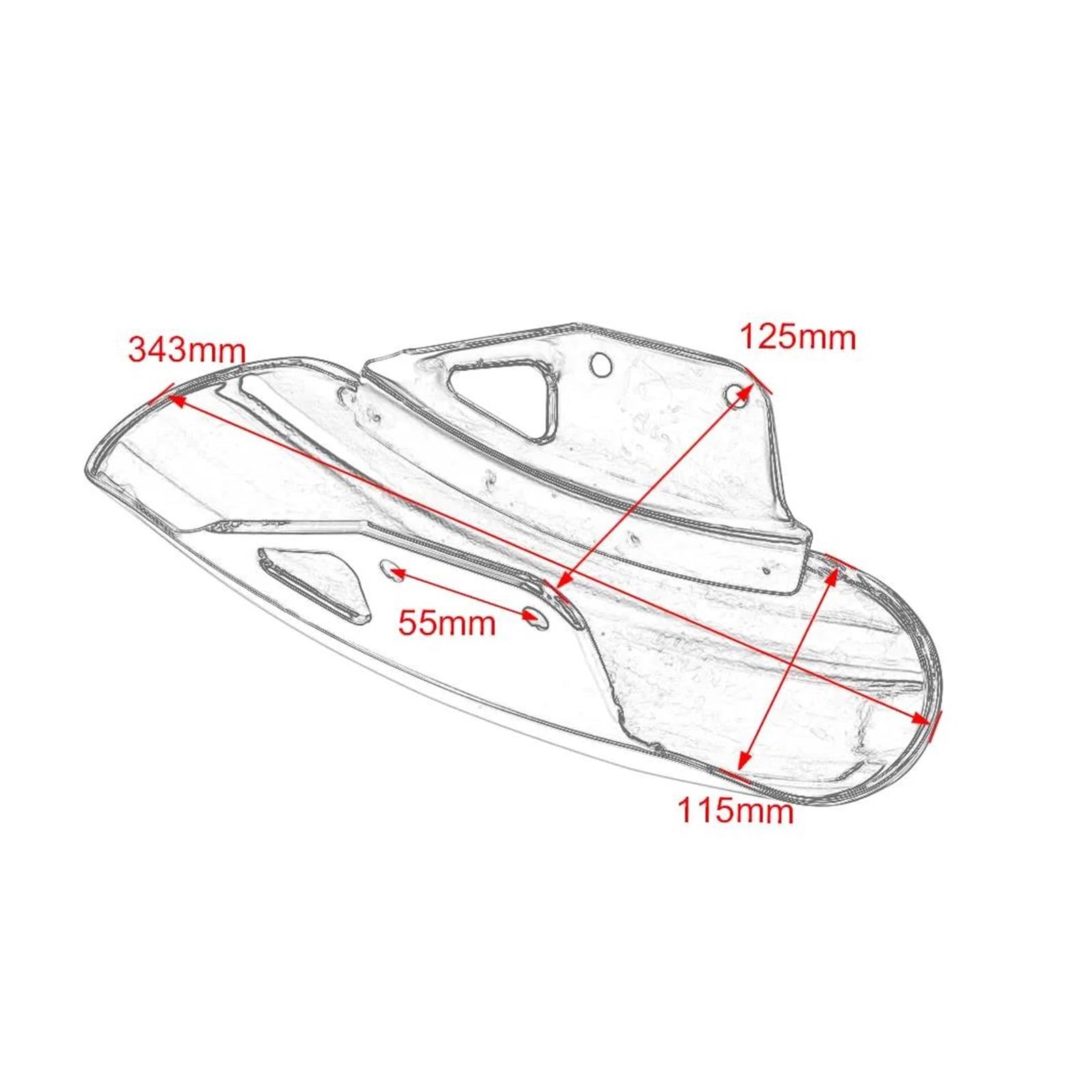 Garde-Boue Avant Noir pour Moto Suzuki GN125 GN250.