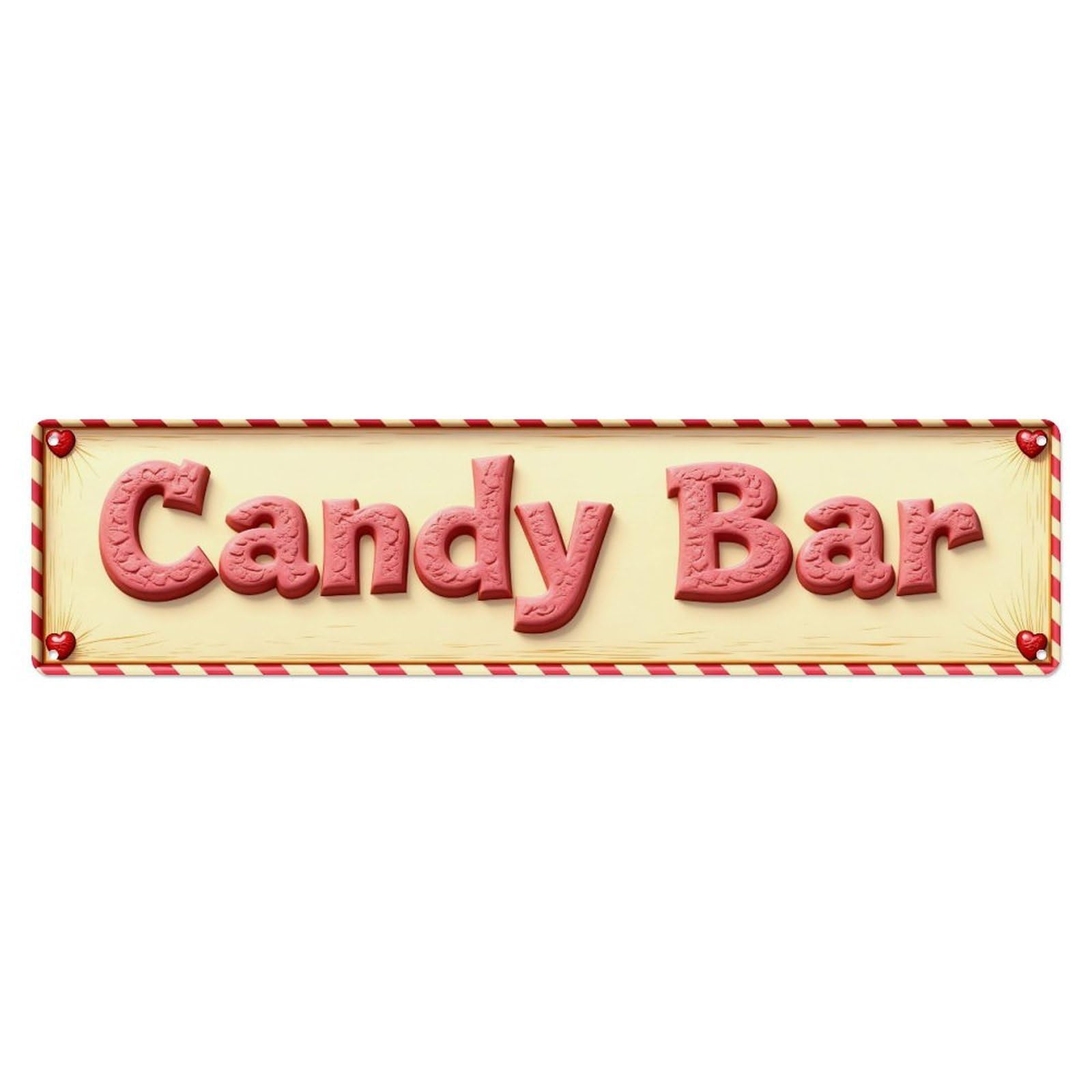 Candy Bar Sign Pattern Metal Tin Sign Plaque