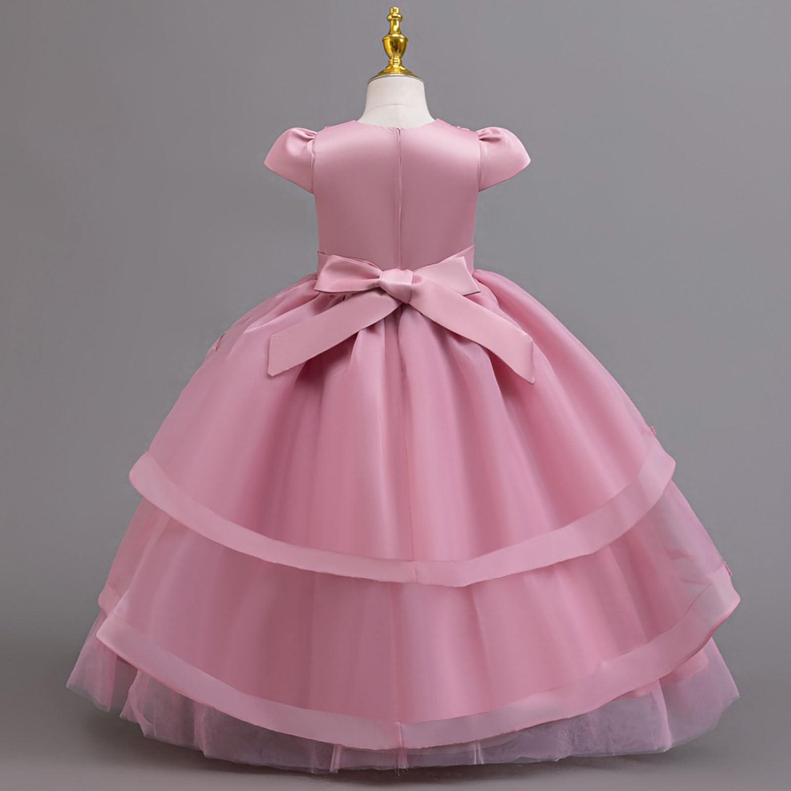 Generisch Vestido de fiesta para niña con lentejuelas y bordados, vestido de fiesta para niños