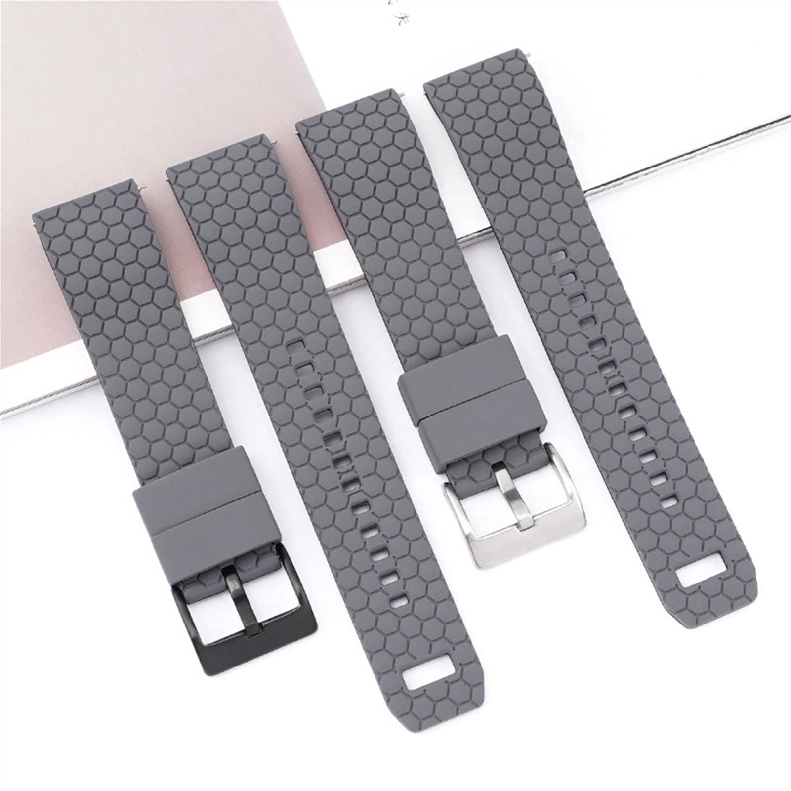Silikonowy pasek gumowy opaska 22 mm 20 mm szybkie zwolnienie dla mężczyzn dla mężczyzn Women Grey Blue Green