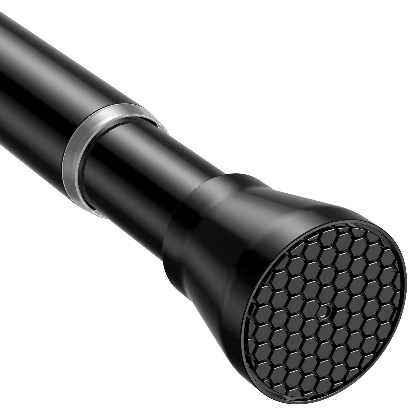 Zipglo 1 Stück Gardinenstange ohne Bohren 70-127 cm Duschvorhangstange Teleskopstange Vorhangstange Kleiderstangen Spannstange Verstellbare für Badezimmer, Fenster, Küche, Schrank, Schwarz