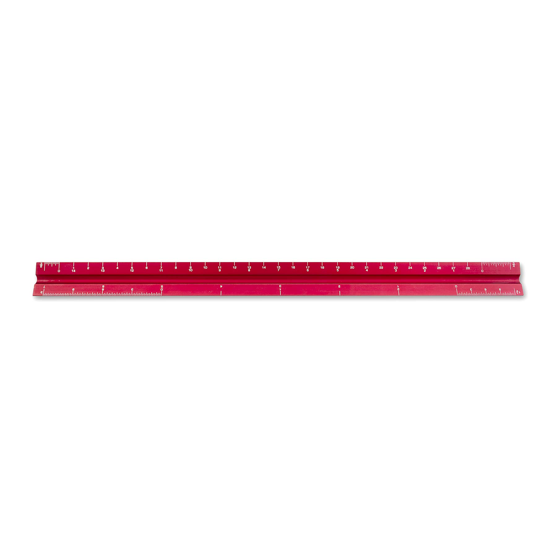 Alumicolor 3050-4 Aluminium-Architekten-Skala, 30,5 cm, Rot
