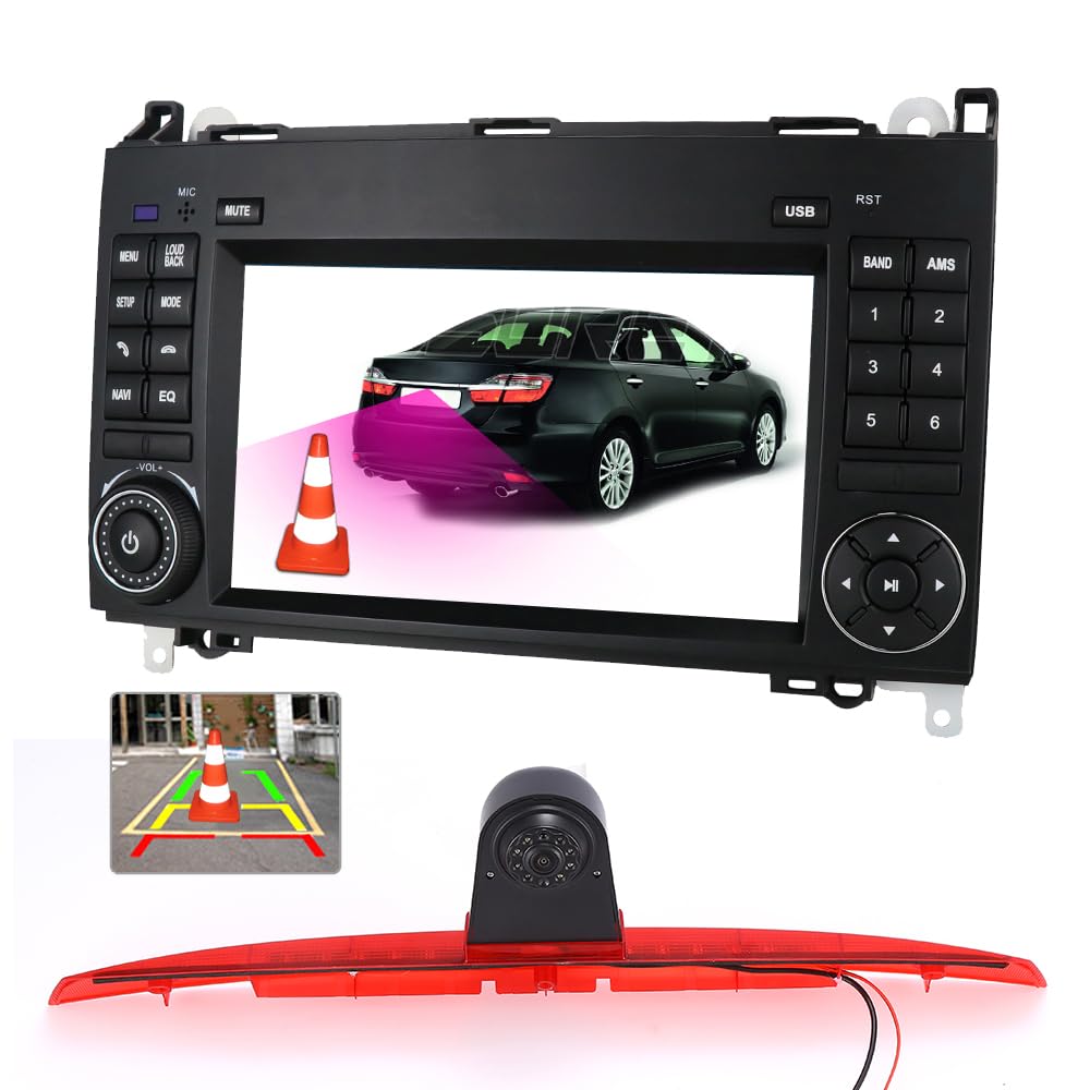 7'' AHD GPS nawigacja satelitarna nawigacja nawigator Canbus Autoradio radio samochodowe bezprzewodowe CarPlay i Android kamera cofania system parkowania kompatybilny z Mercedes Benz Viano Vito W639
