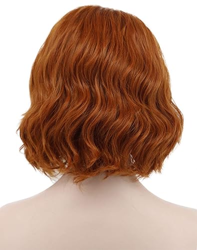 Miniatura 5 de Karlery Peluca corta para mujer adulta con ondas bob color naranja para Halloween cosplay disfraz de anime peluca de fiesta