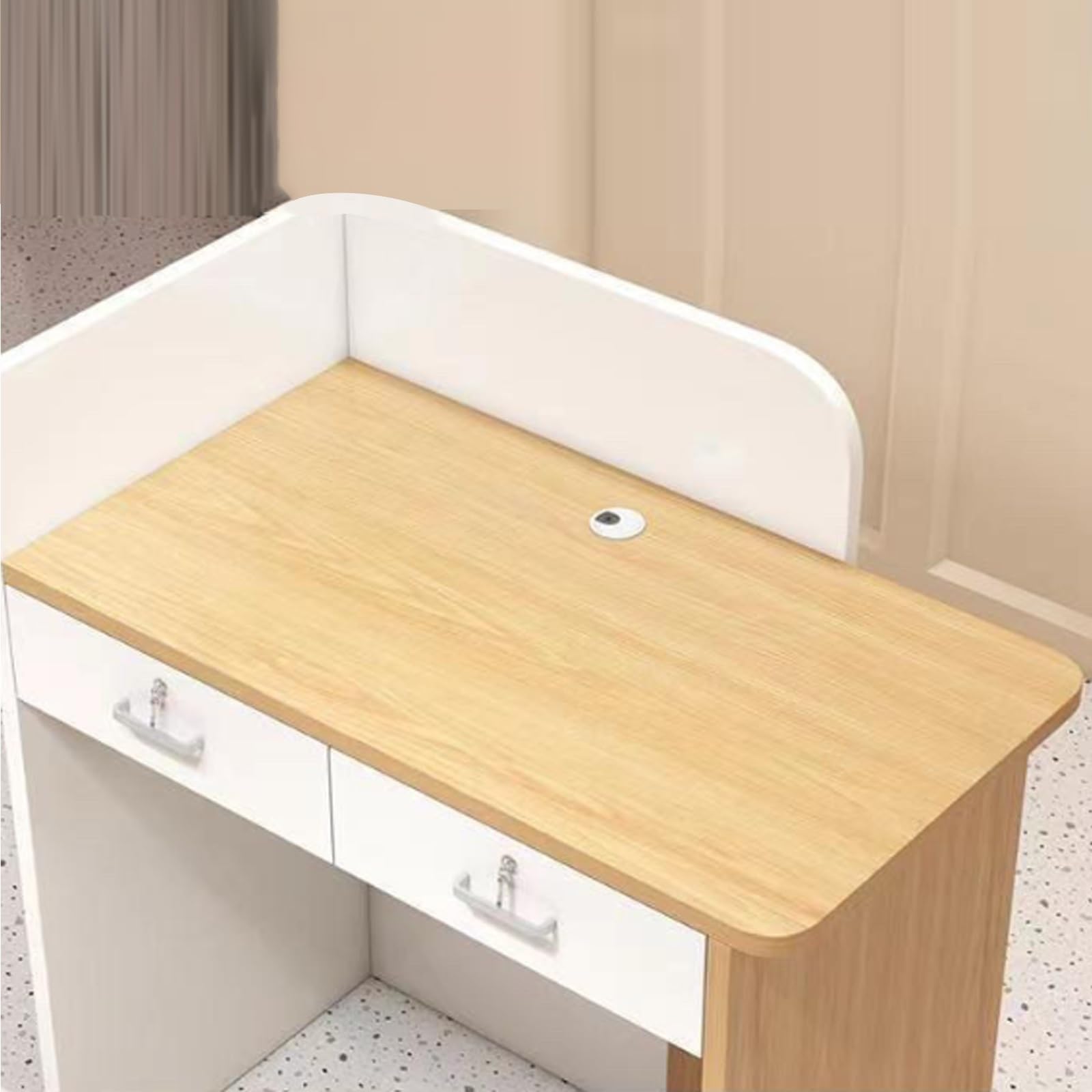 Wysokiej jakości kasa LED z zamykaną szufladą, wodoodporne biurko recepcyjne do biur, sklepów i holu (100-80-40 cm) - bezpieczny i stylowy design