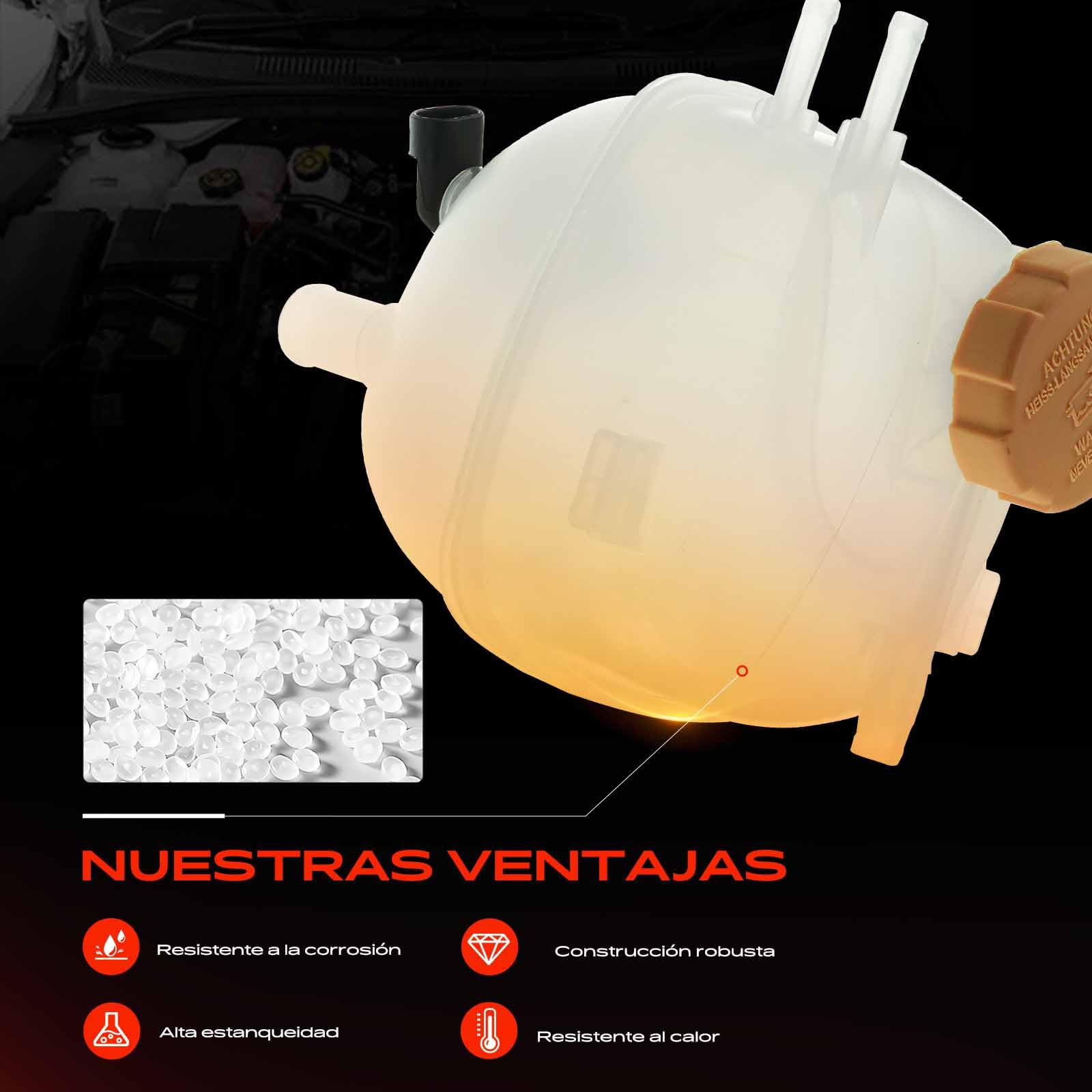 Frankberg Depósito de compensación Refrigerante Compatible con Signum Z03 1.9L Vectra C CC Z02 1.8L Vectra C CaR.A.Van Z02 1.9L Vectra C CaR.A.Van Z02 2.2L Vectra C CaR.A.Van Z02 1.8L 95522493