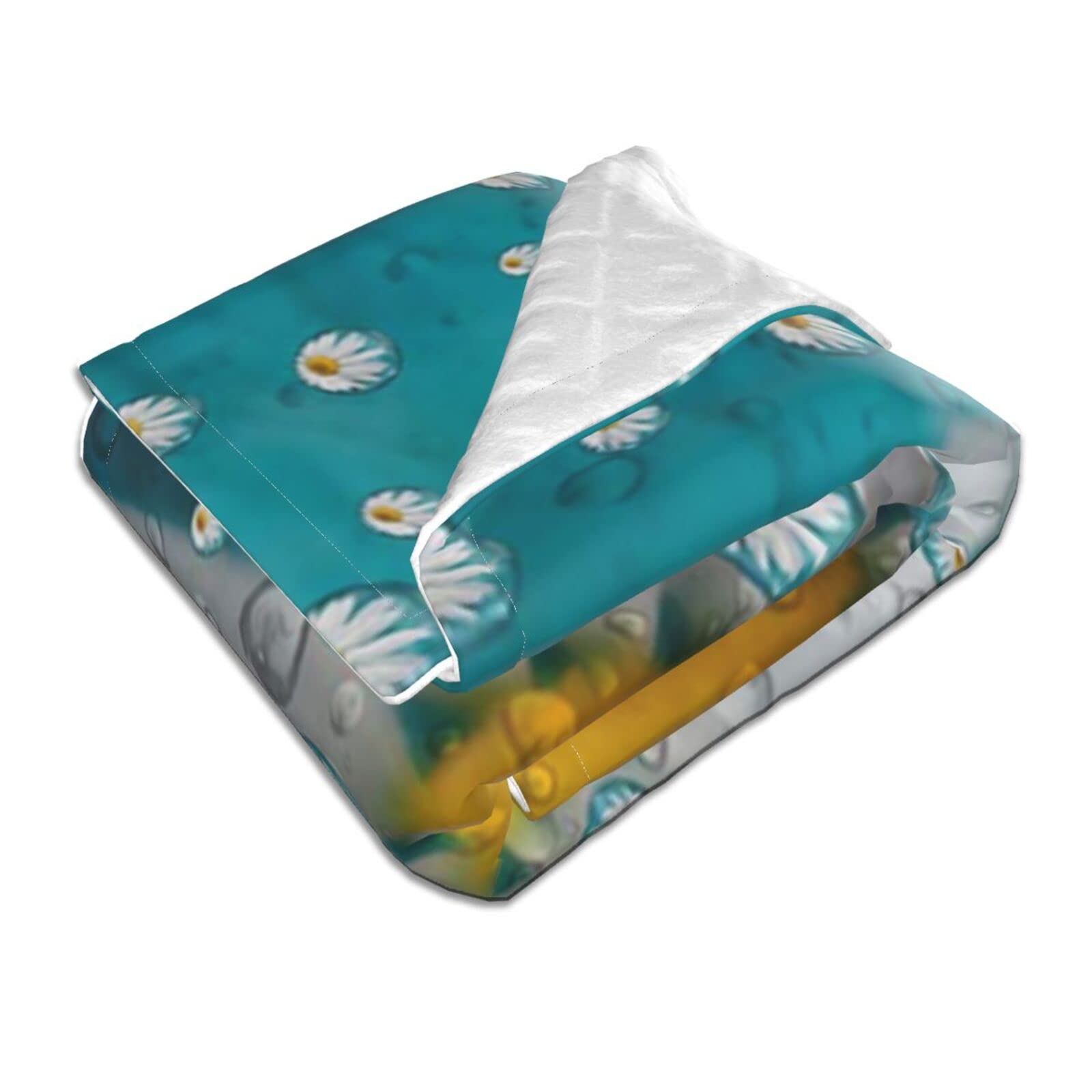 BEILIMU Coperta Per Bambini Reversibile 76x101 Cm – Lato Soffice In Peluche E Lato In Raso Setoso – Tie Dye Blu, Regalo Per Neonato