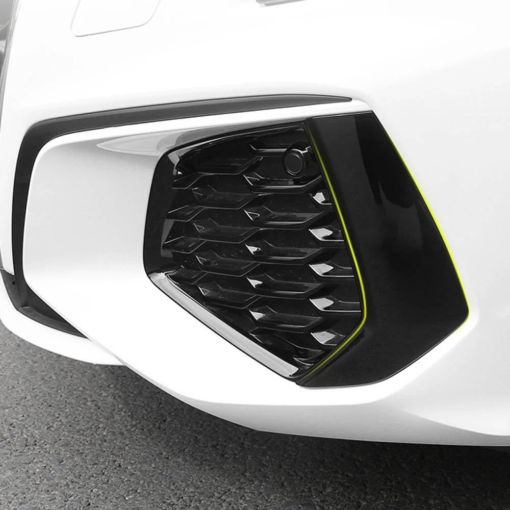 Copertura della griglia del fendinebbia del paraurti Anteriore Posteriore dell'auto per Audi A3 8Y S Line 2021 2022 2023 2024 Accessori per Styling della carrozzeria,Glossy Black