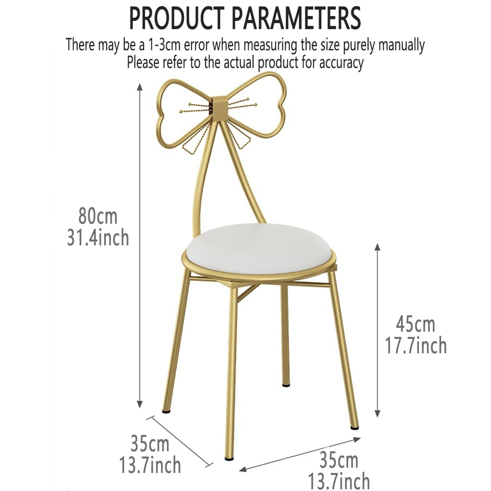 Silla de tocador moderna con patas doradas, taburete multifuncional para sala de maquillaje, dormitorio o como mesa lateral/auxiliar (tronco, abigarrado-B)