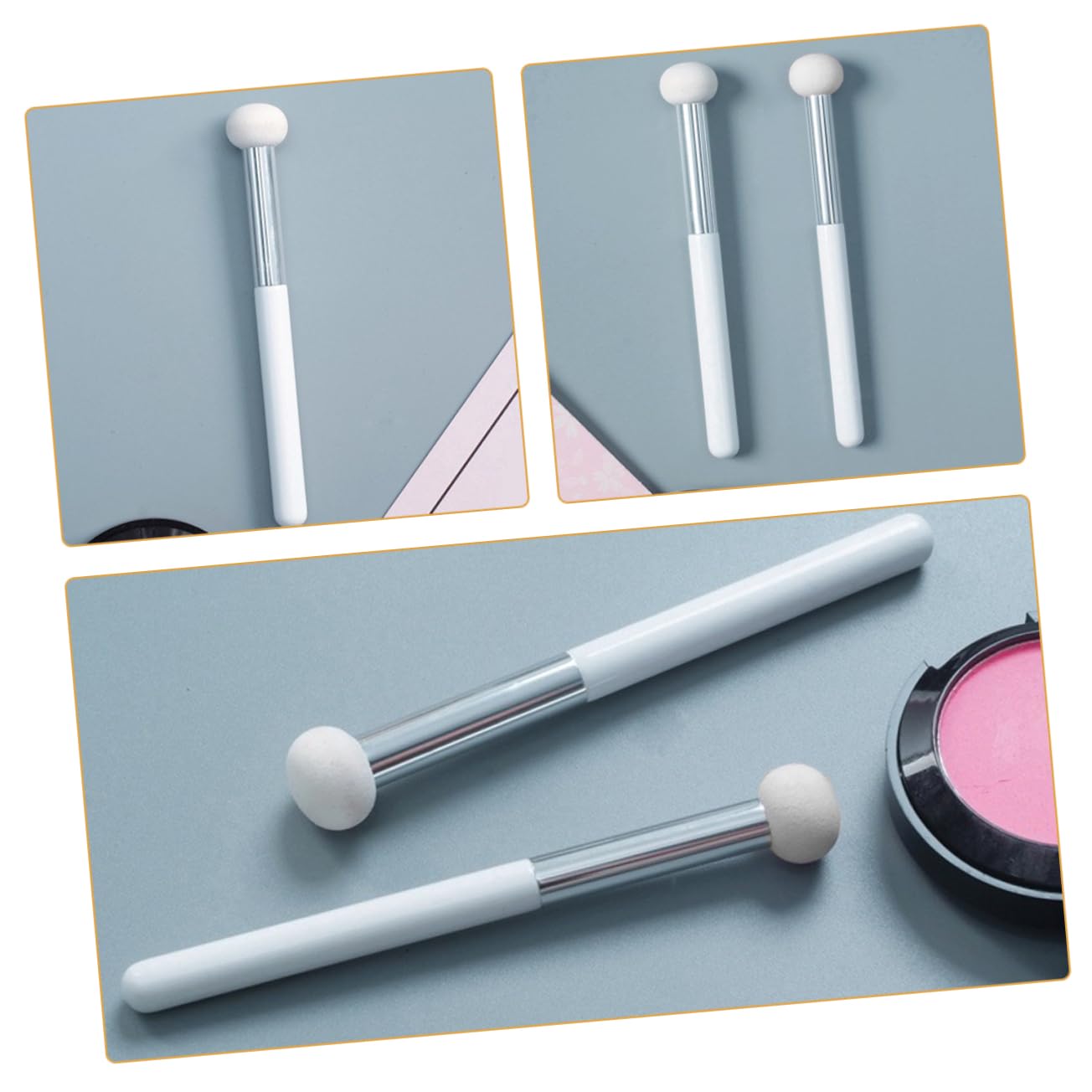 6 pcs Mushroom Concealer Brush Professional Makeup Sponge Brushes for Concealer Application Eyes and Nose Portable Beauty Tools for All Skill Levels