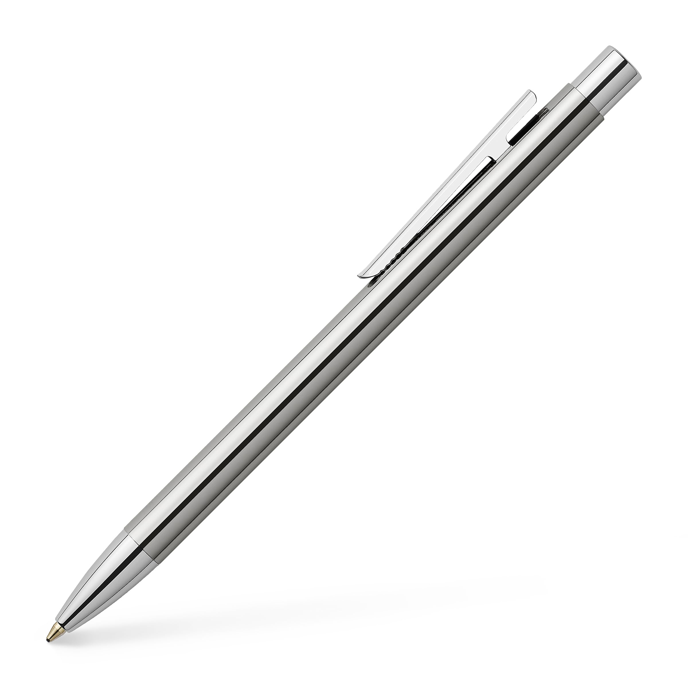 Faber-Castell - zestaw upominkowy Neo Slim ze stali nierdzewnej | Zestaw z piórem wiecznym M, długopisem, konwerterem i kałamarzem 30 ml, edycja jubileuszowa w metalowym pudełku