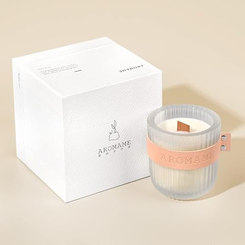 Miniatura 6 de Vela con mecha de madera agrietada vela perfumada para el hogar hecha con cera de soja natural y aceites esenciales vela de San Valentín para