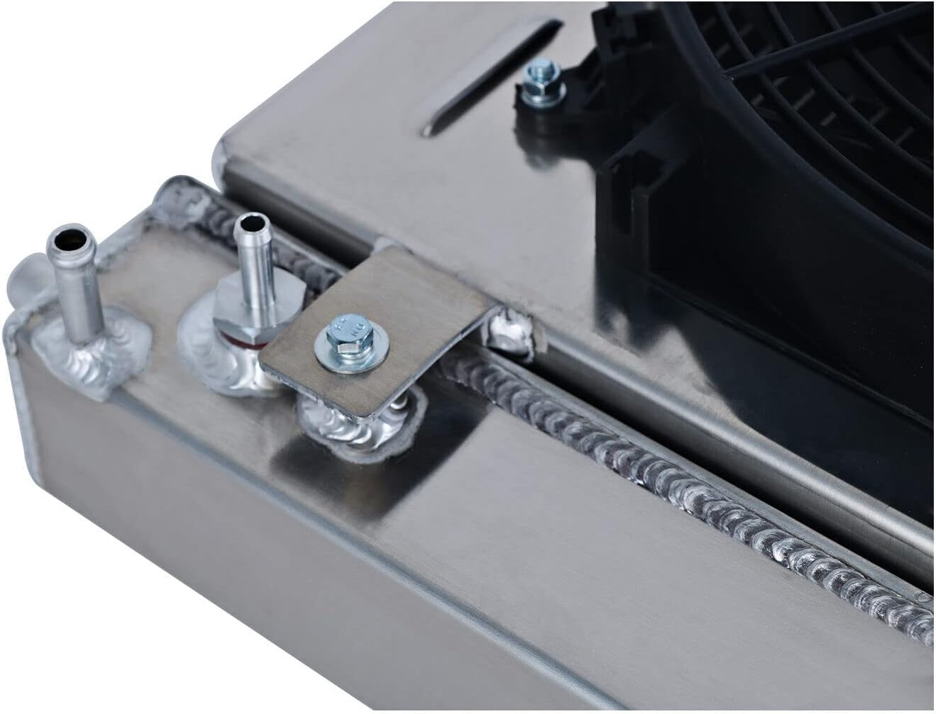 CU2257 4 Row Radiator Shroud Fan Fit 99-2004 Ford F150, F250 Super Duty,F350 Super Duty /1999 F250/ 99-2001 Lincoln Navigator 5.4L V8 Aluminum Ford Radiator