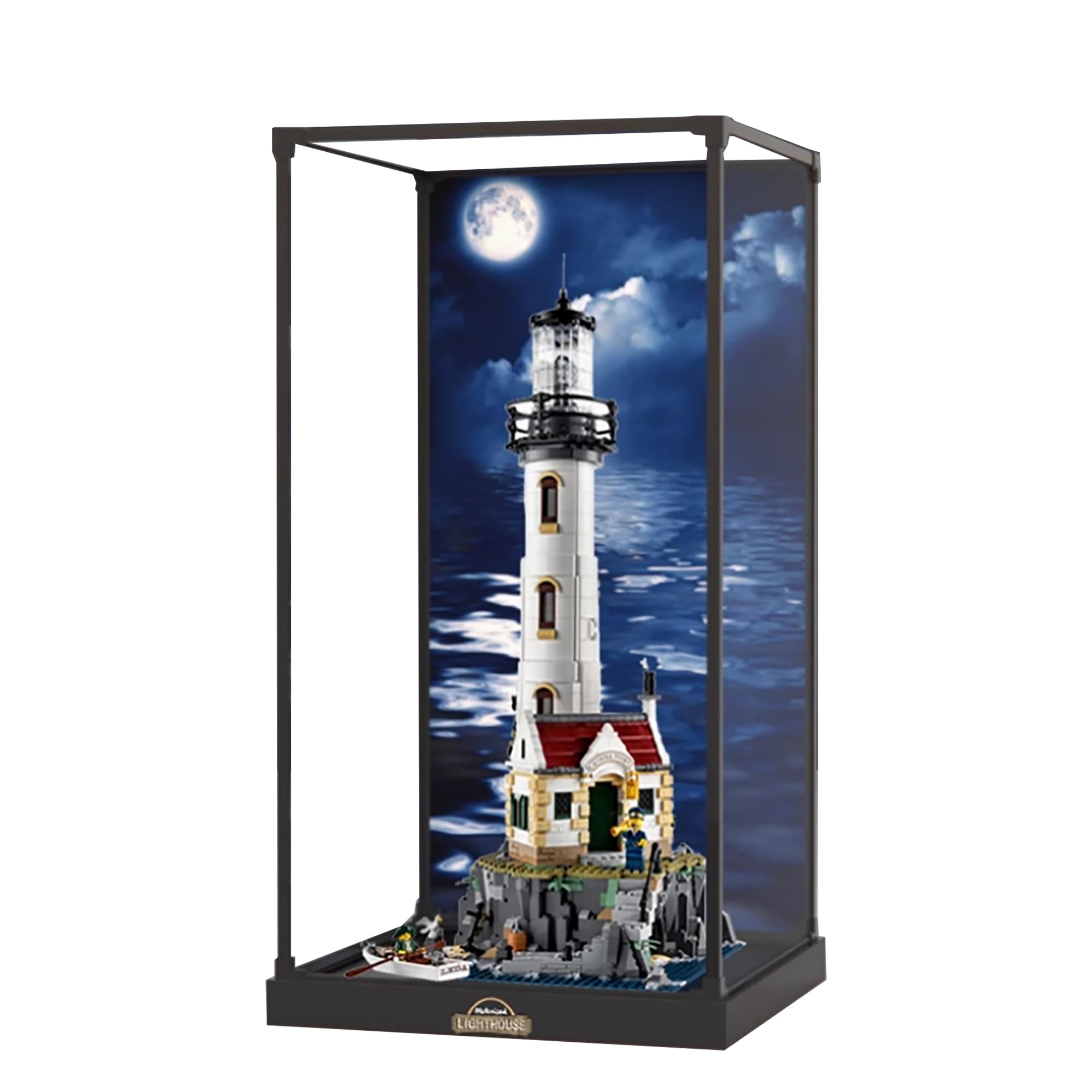 Acrylic Display Case for Lego 21335 Lighthouse Model, 3mm Dustproof Display Box, Display Case Compatible with Lego 21335 (Model Not Included)