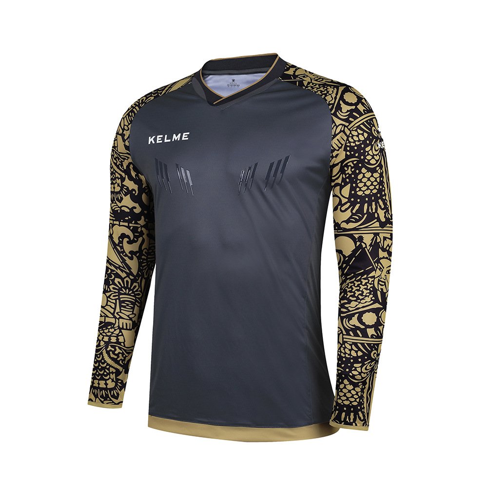 KELME Goalkeeper Jersey 2016 Summer Sleeve Professional Training Shirt (Large, Gray)