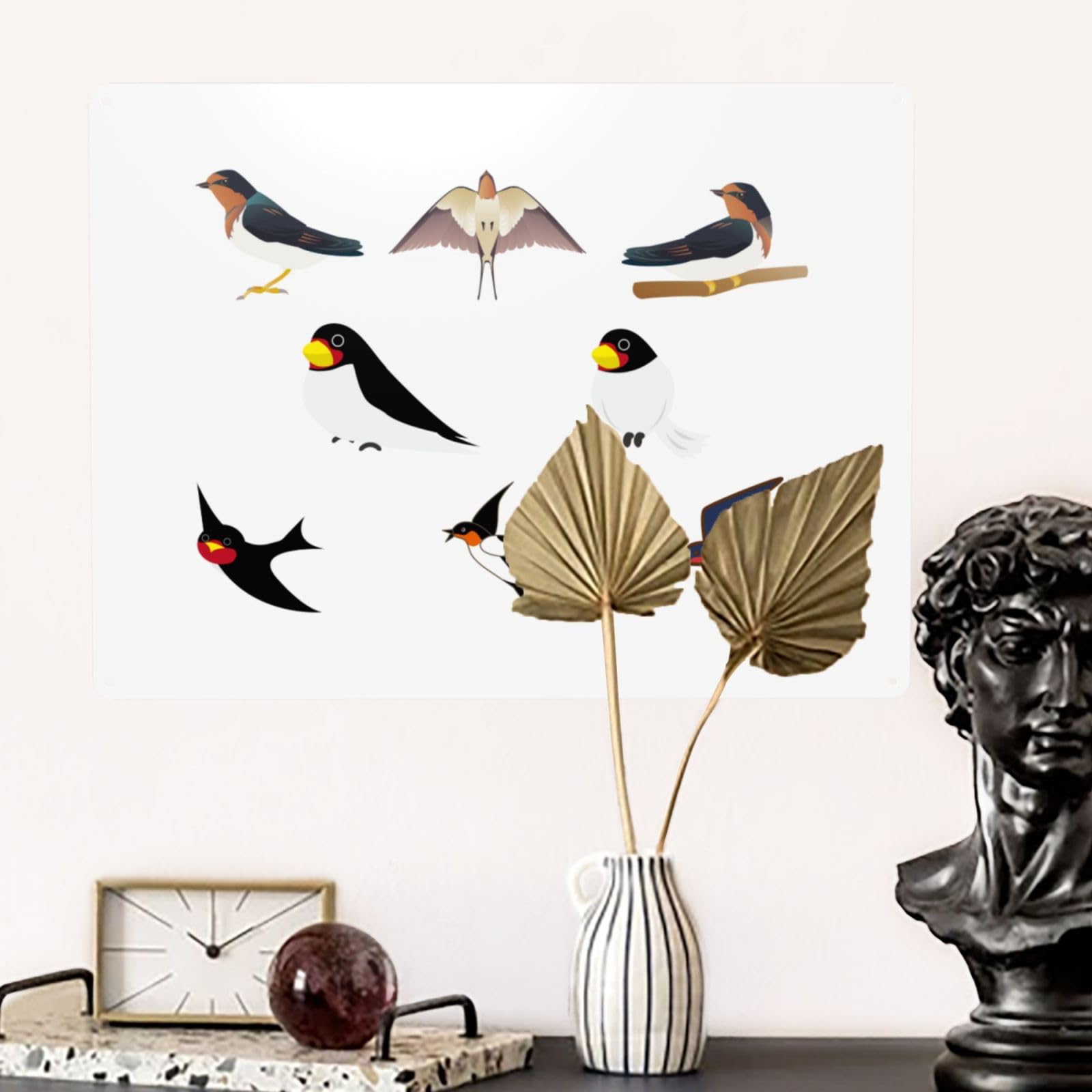 Amazon.co.jp: 8種類のつばめ 燕 ツバメ ブリキ看板 メタル