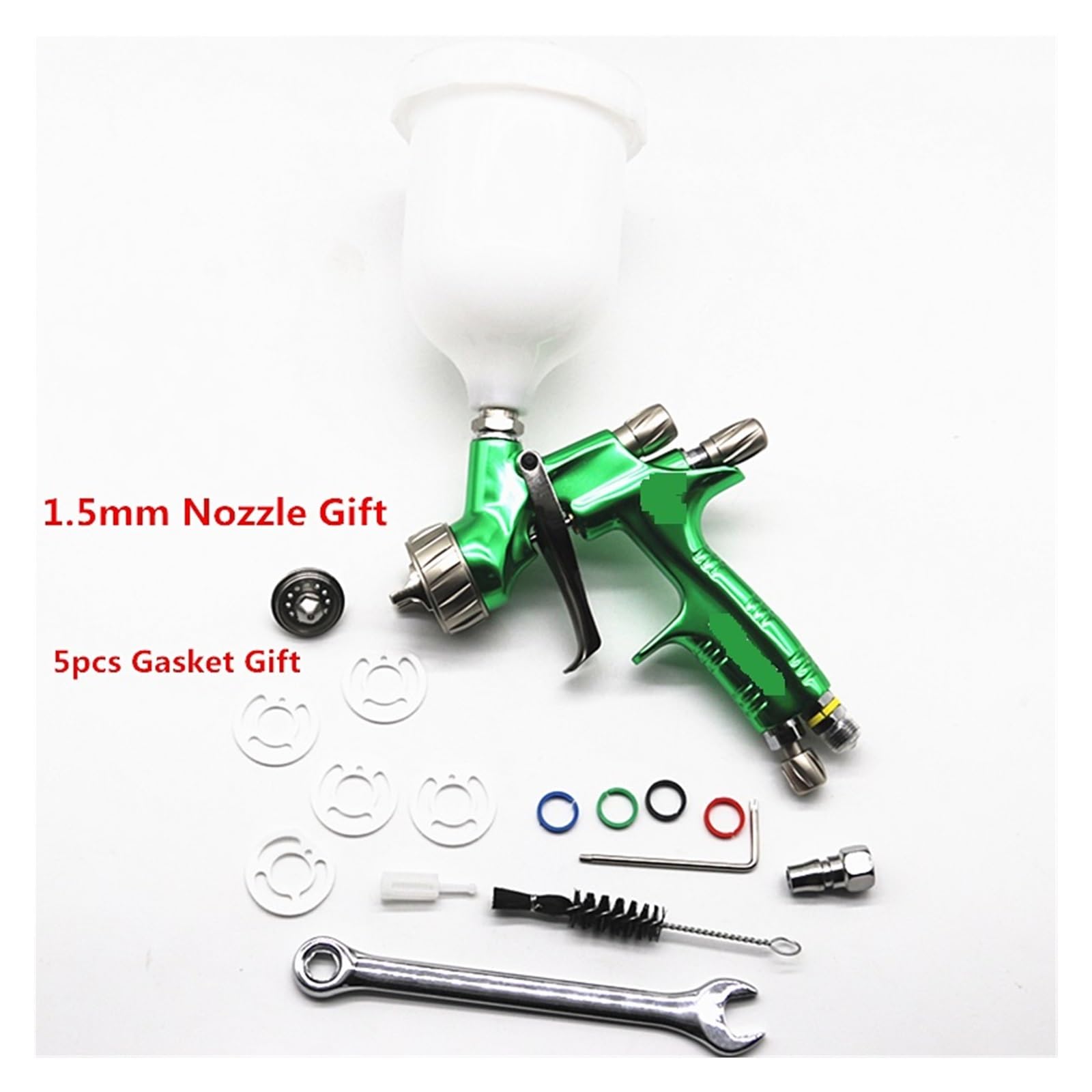 Pistola per verniciare, Pistola a spruzzo for vernice Pistola a spruzzo ad aria con ugello da 1,3 mm con ugello da 1,5 mm Spruzzatore for vernice/Pistola a spruzzo ad aria/Utensili pneumatici/Due dime
